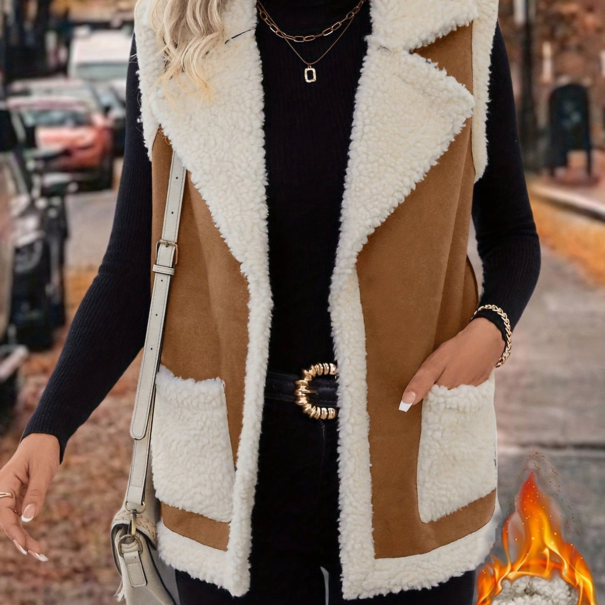 Cecily | Cozy Lined Lapel Vest