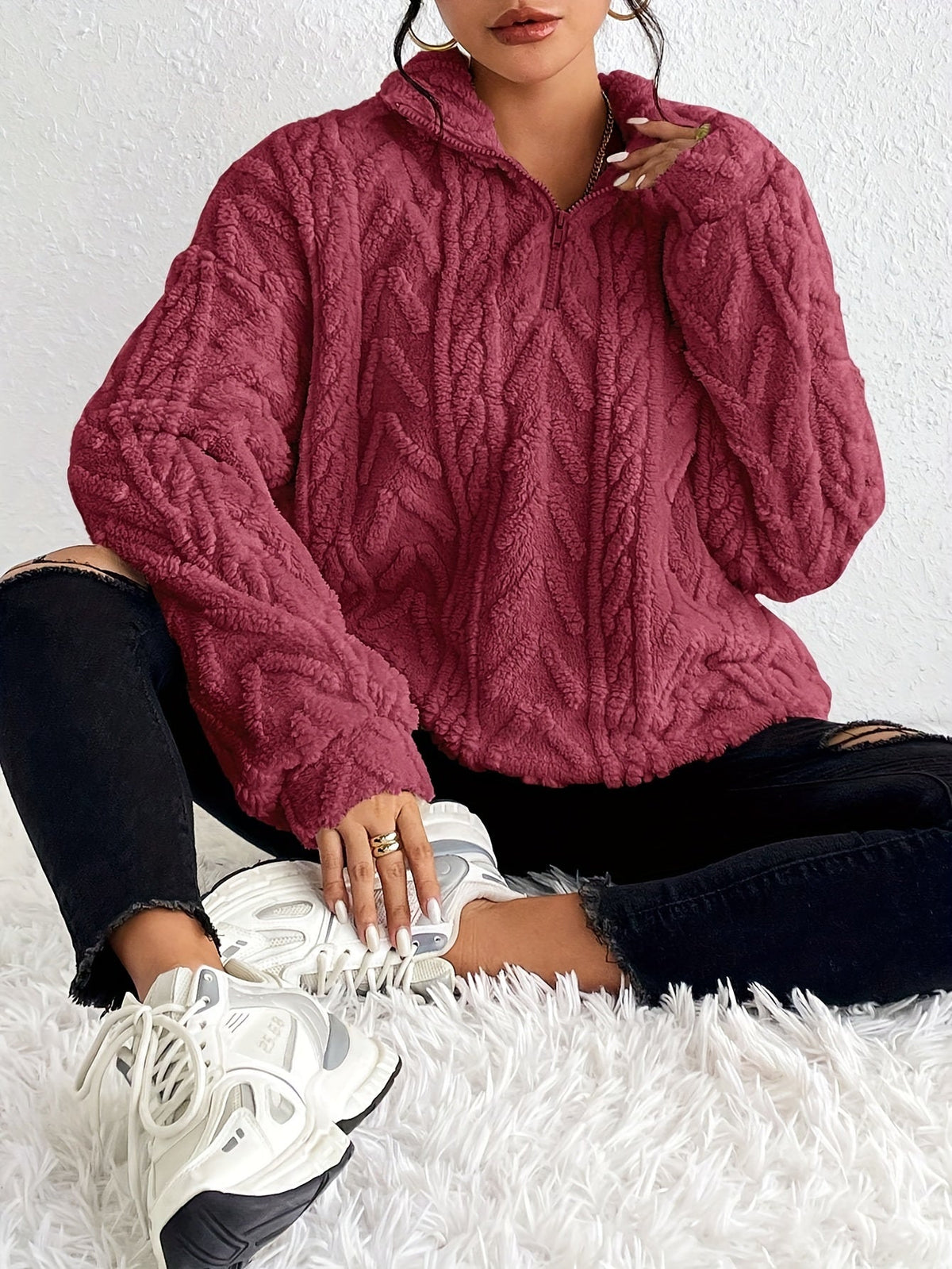 Women's Soft & Cozy Quarter-Zip Pullover