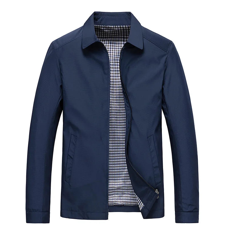 Minimalist Zip Front Casual Summer Jacket for Men