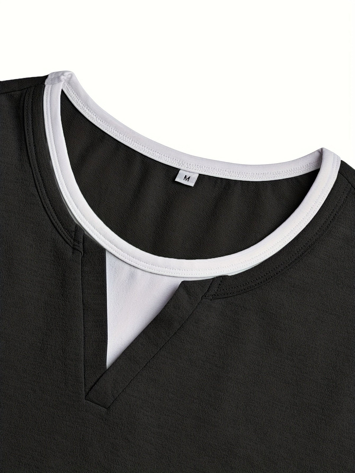 Beckett | Notch-Neck Henley Shirt with Contrast Stitching