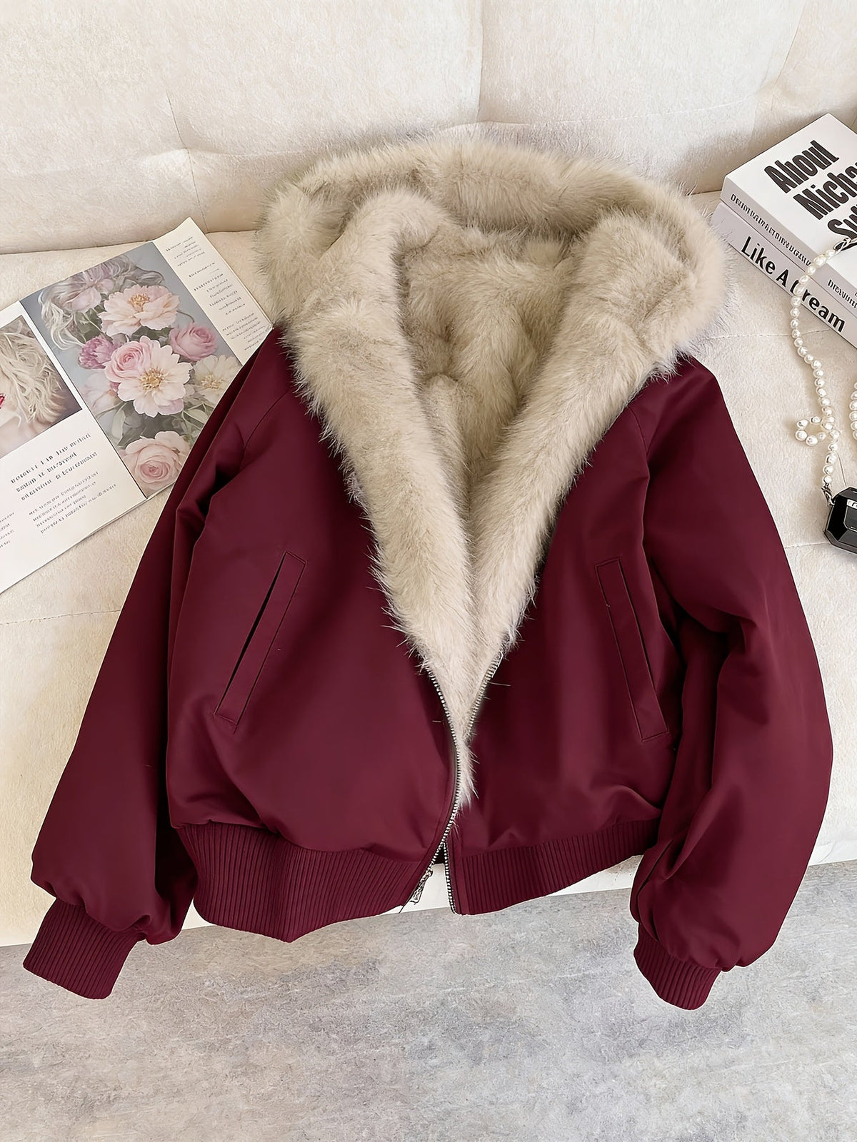 Cozy & Chic Women's Bomber Jacket