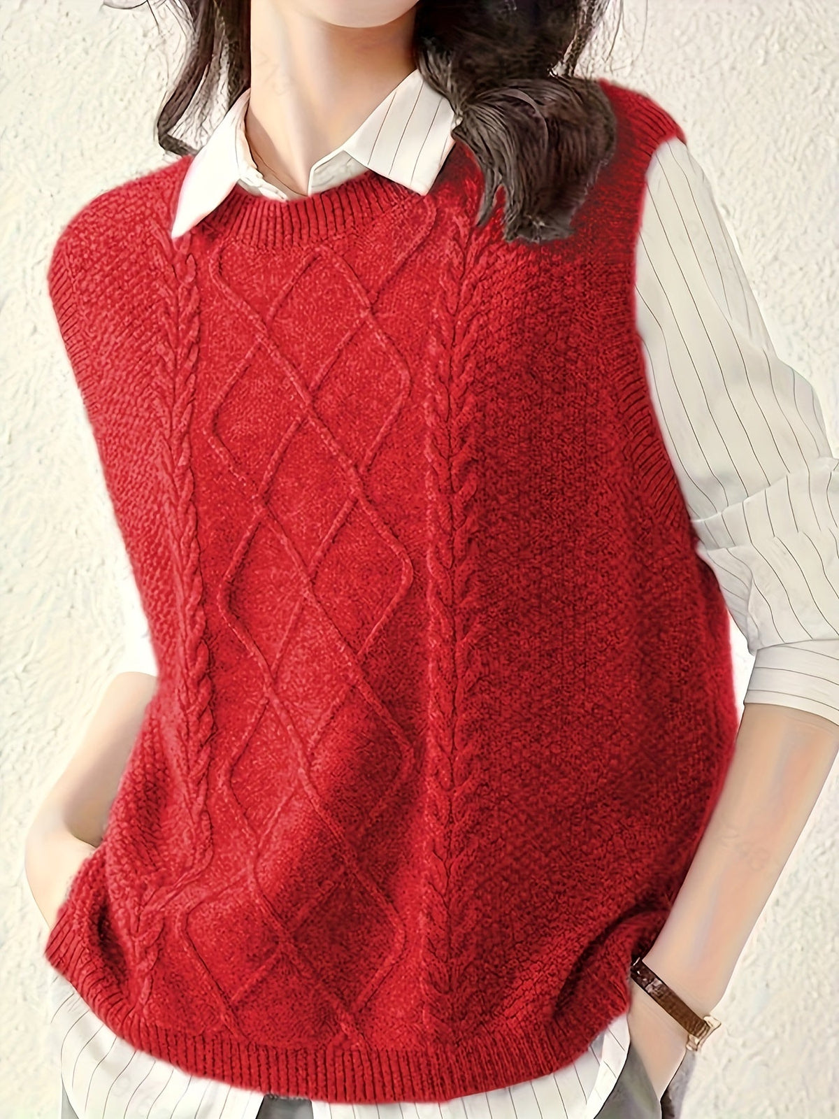 Eliza | Knit Cable Vest