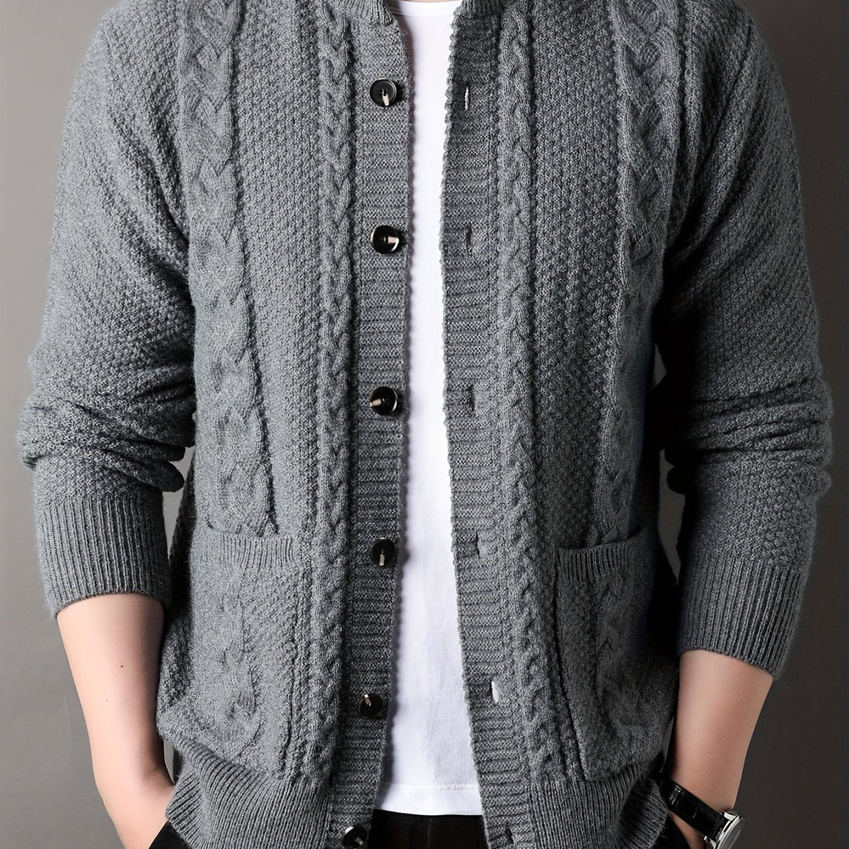 Percival | Textured Button-Up Cardigan
