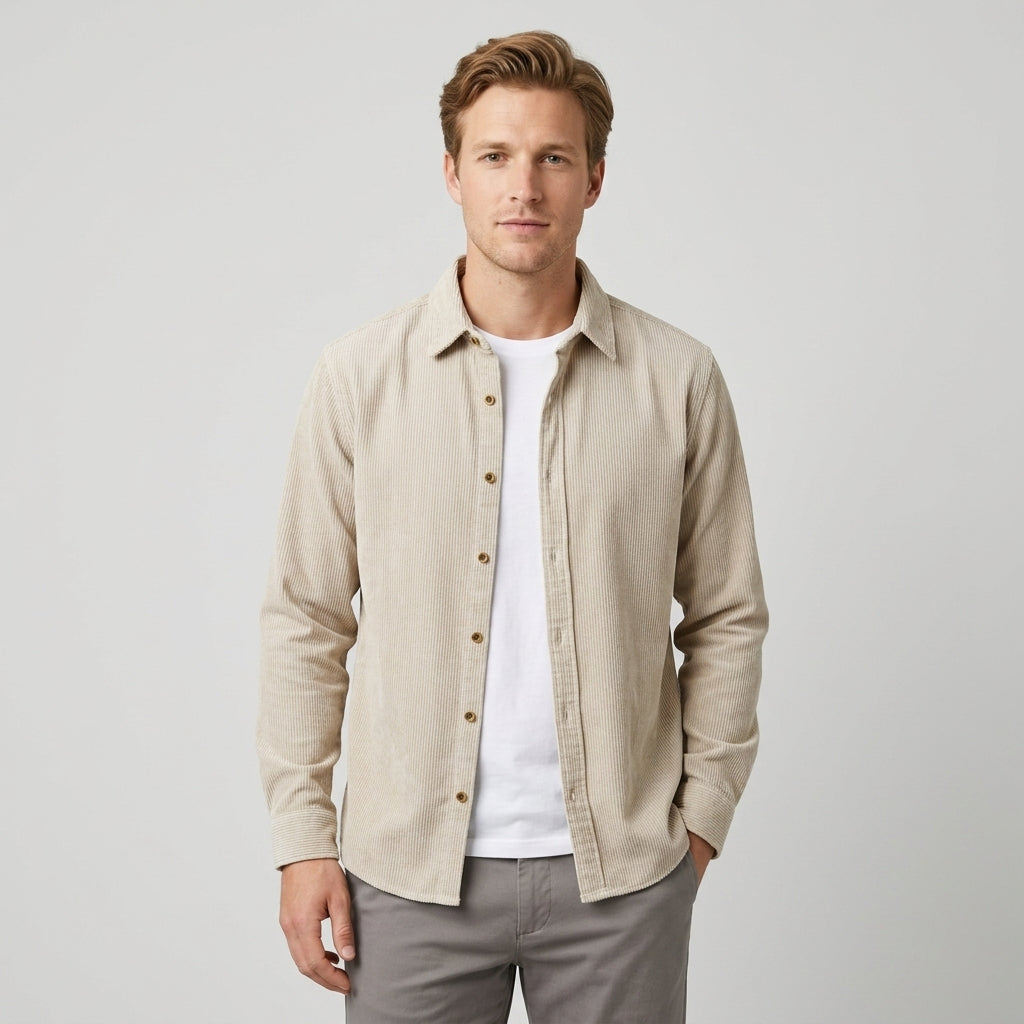 Shirt with Tapered Cuffs for Men