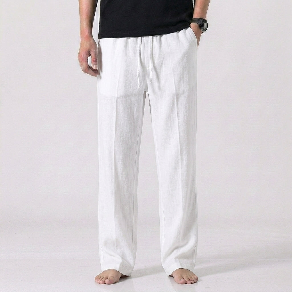 LINEN LOOK SUMMER TROUSERS FOR MEN