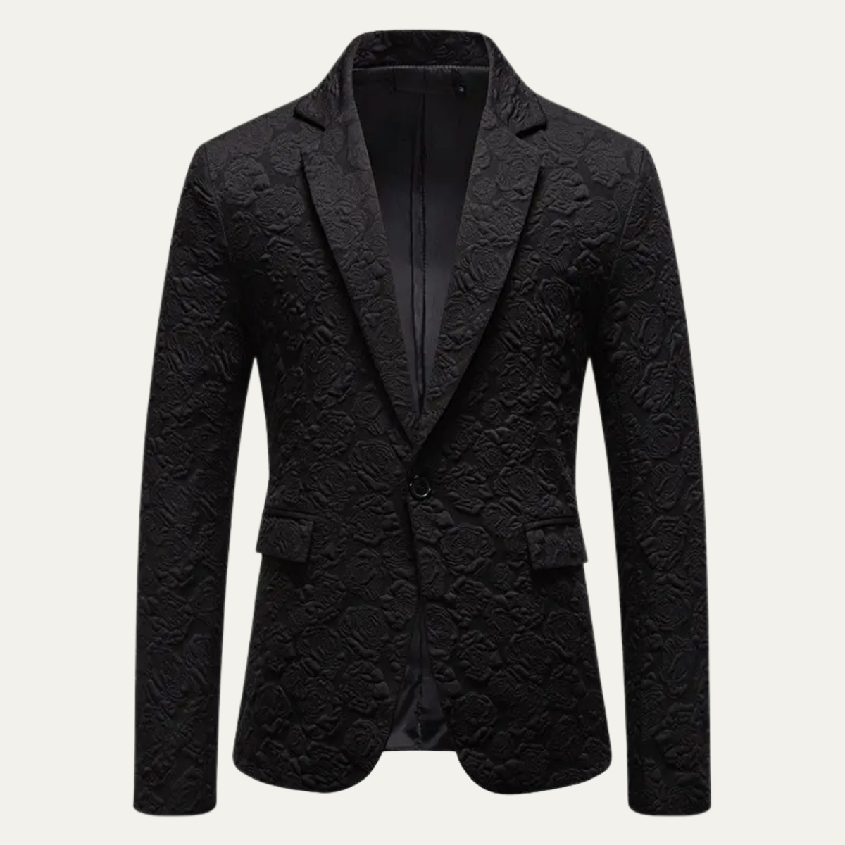 The Ceccano Men’s Casual Textured Rose Pattern Slim Fit Blazer - Wedding Guest