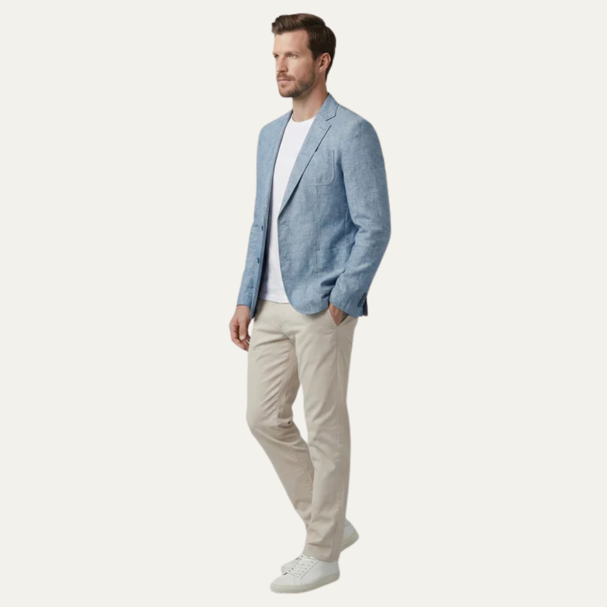 The Belmont Men’s Casual Summer Linen Blazer Jacket