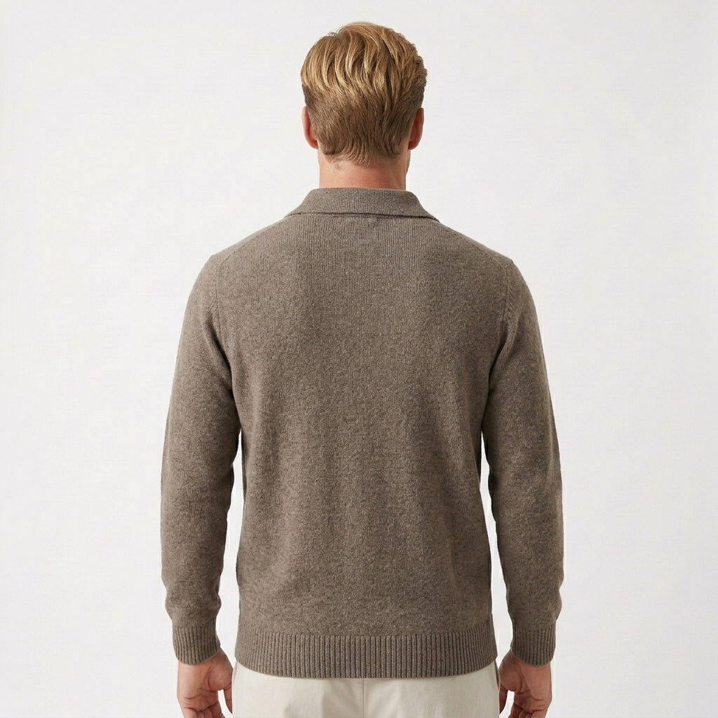 HOLLANDEN | CLASSIC KNIT POLO SWEATER FOR MEN