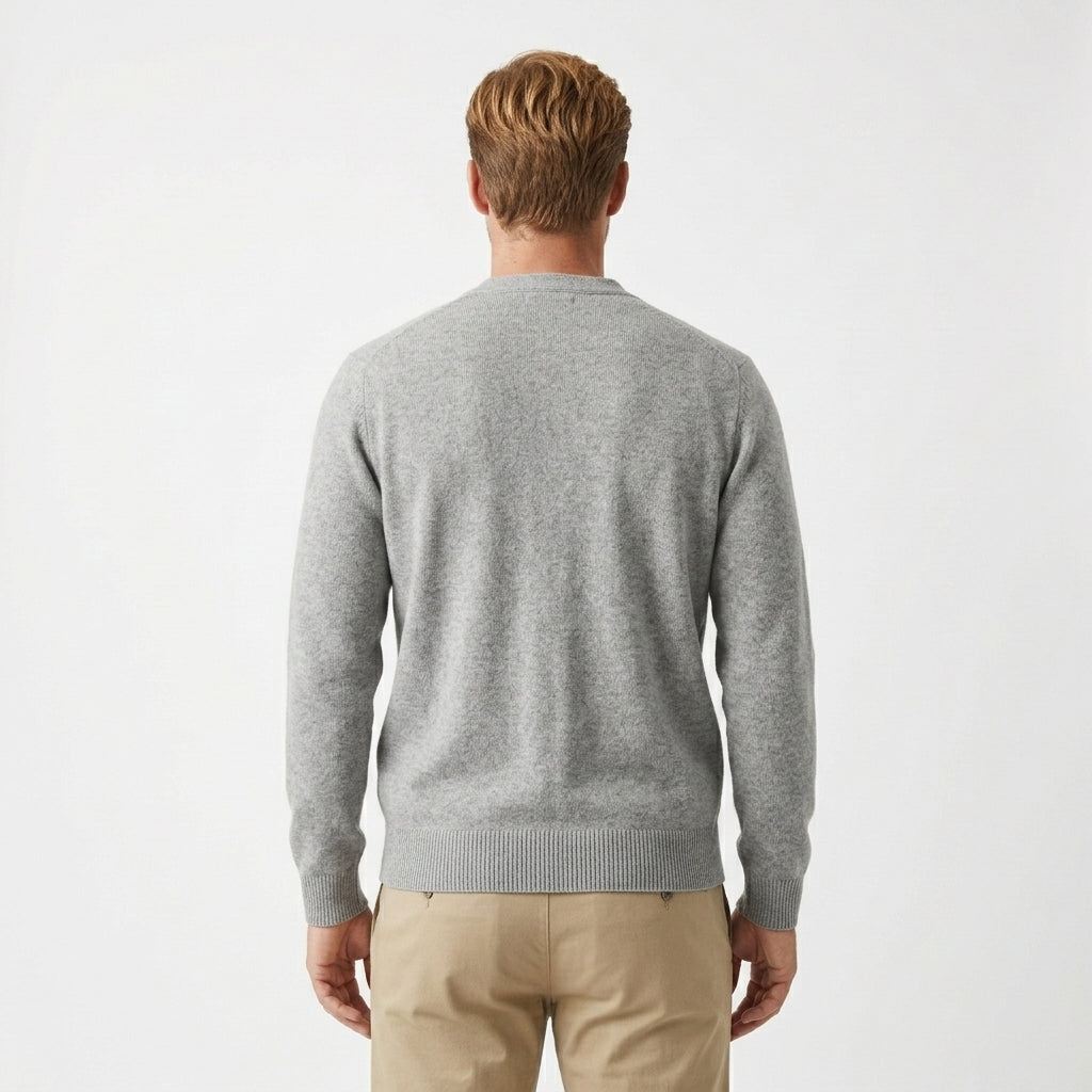 HOLLANDEN | MERINO WOOL V-NECK CARDIGAN FOR MEN