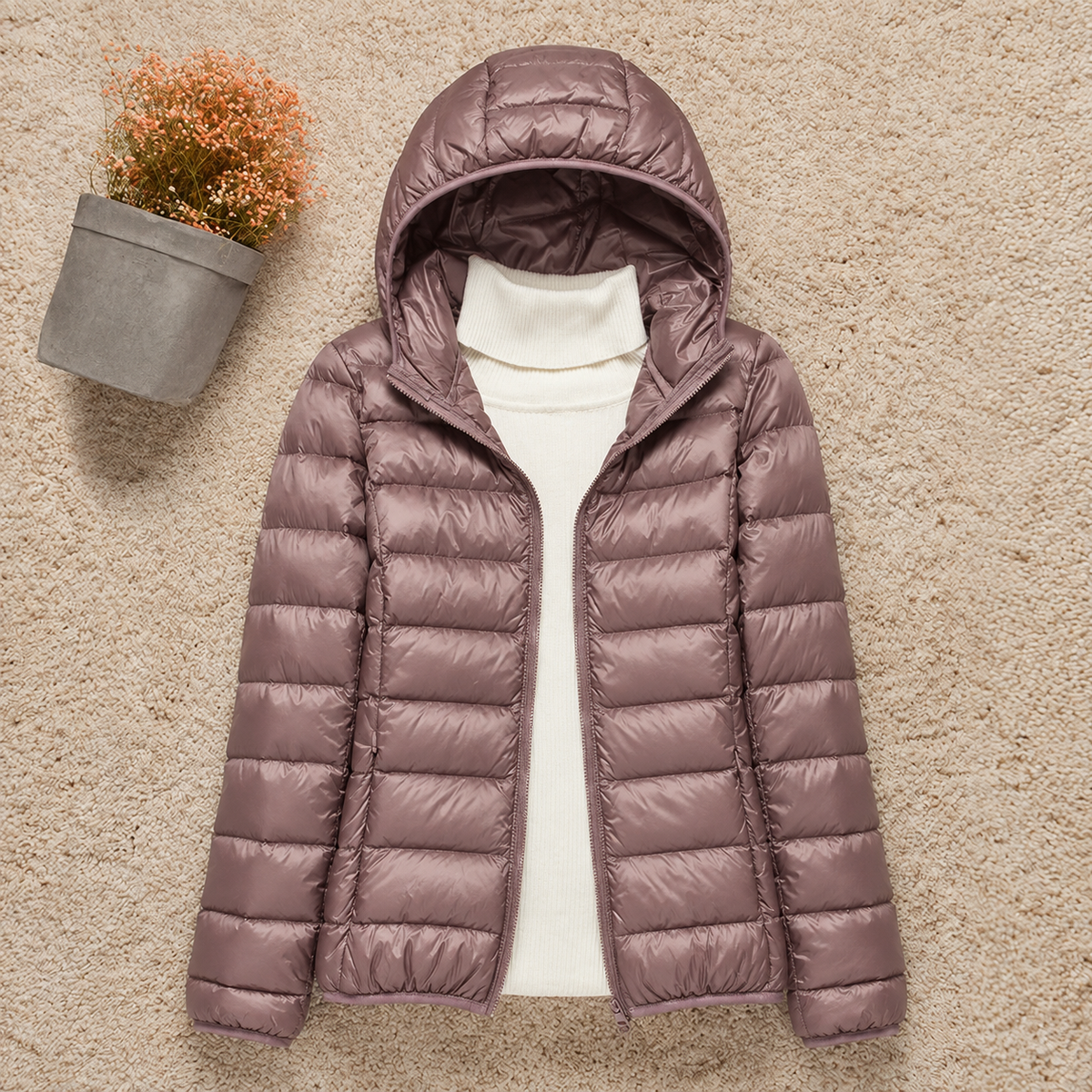 Lightweight & Cozy Women's Hooded Jacket