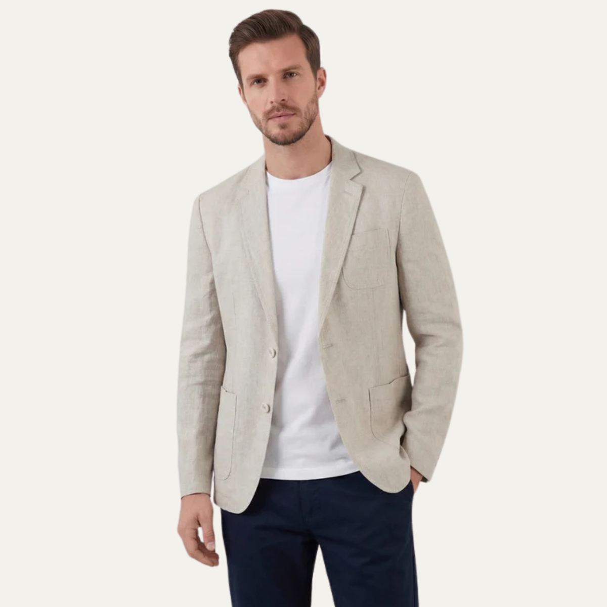 The Belmont Men’s Casual Summer Linen Blazer Jacket