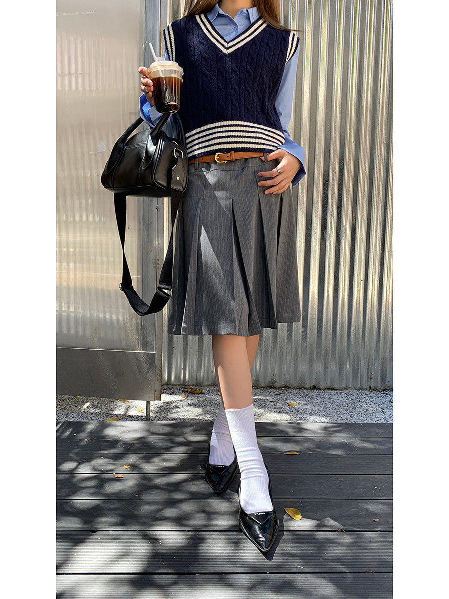 Striped Pullover Vest