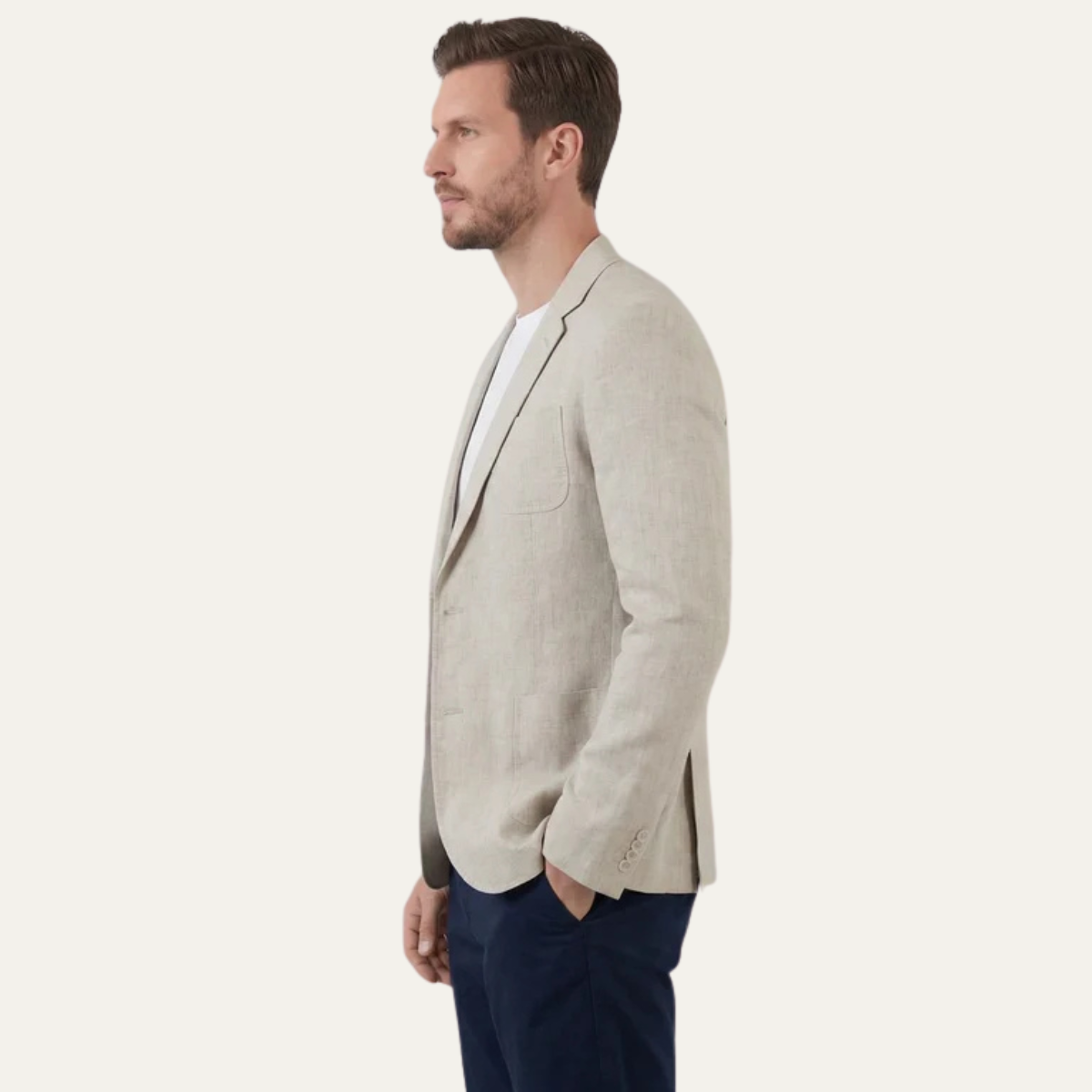 The Belmont Men’s Casual Summer Linen Blazer Jacket