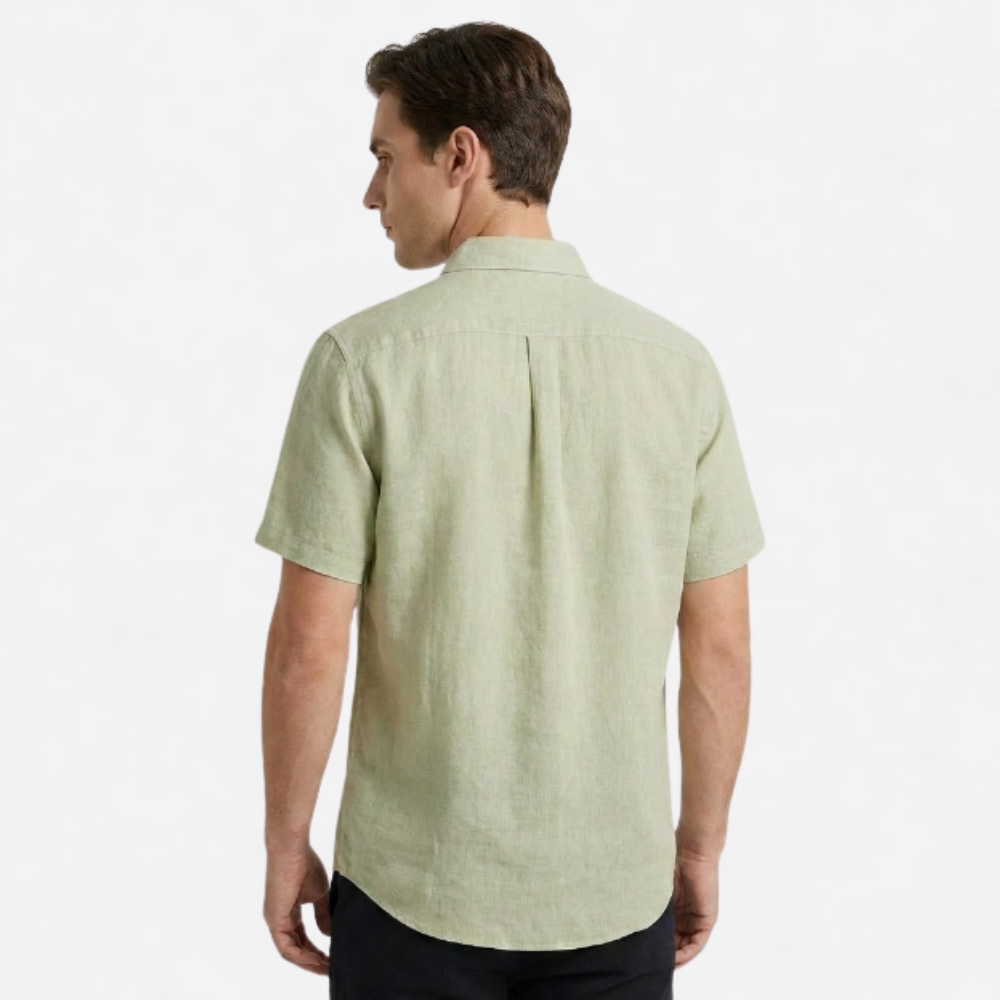 OLDMONEYLOOK | Men's Classic Linen Short Sleeve Shirt