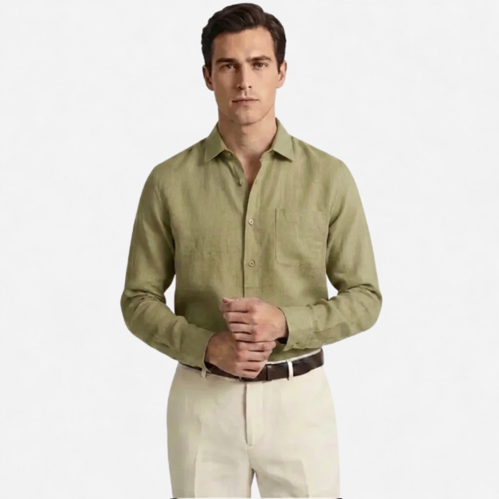 OLDMONEYLOOK | Men’s Refined Linen Shirt