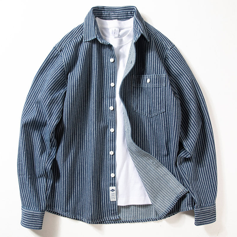 Striped Loose Button-Up