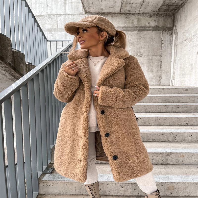 Teddy Coat for Women with Buttons
