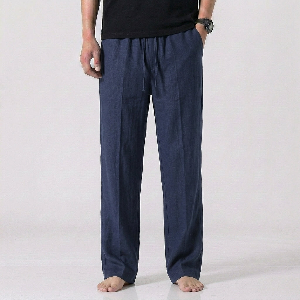 LINEN LOOK SUMMER TROUSERS FOR MEN