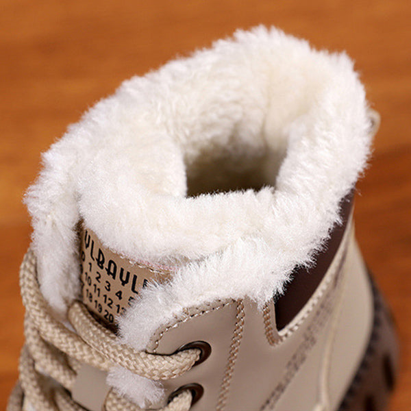Anna | Women's Lace-Up Ankle Boots with Fleece Lining – Flat Winter Footwear in Two Colors