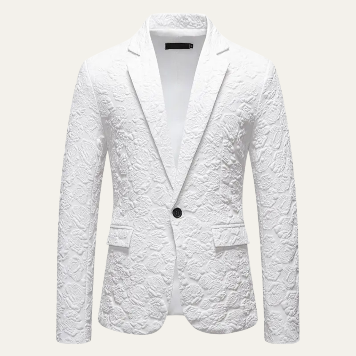 The Ceccano Men’s Casual Textured Rose Pattern Slim Fit Blazer - Wedding Guest