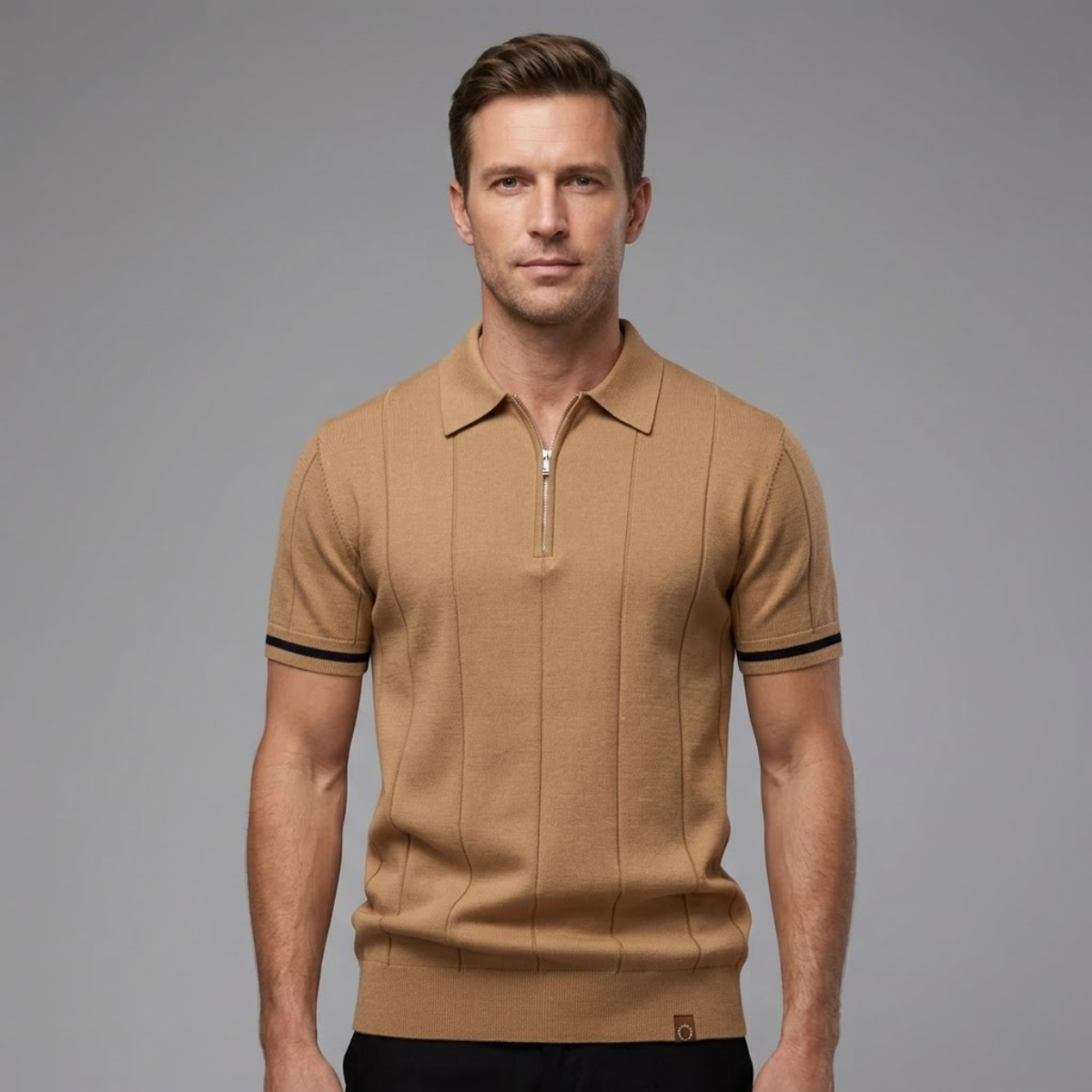 The Briarcliff Men’s Quarter Zip Polo Shirt