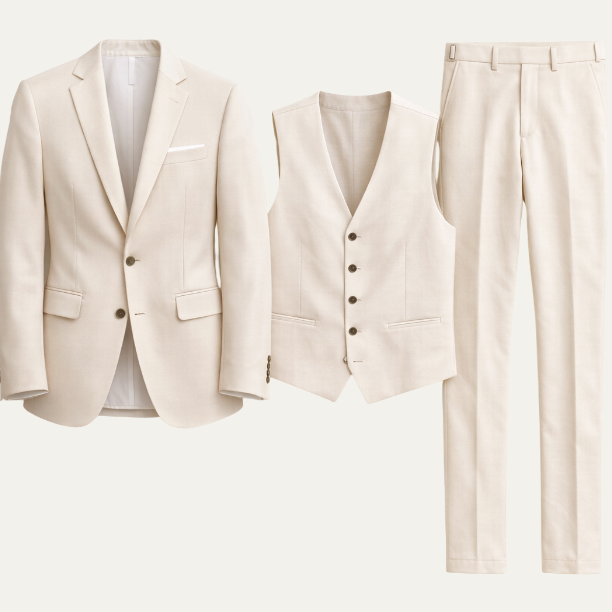 The Barbaresco Men’s Elegant 3 Piece Suit Set – Blazer Vest and Pants Formal Suit