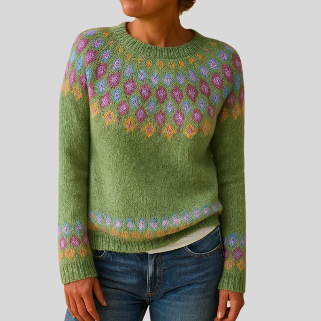 Women's Patterned Wool Sweater