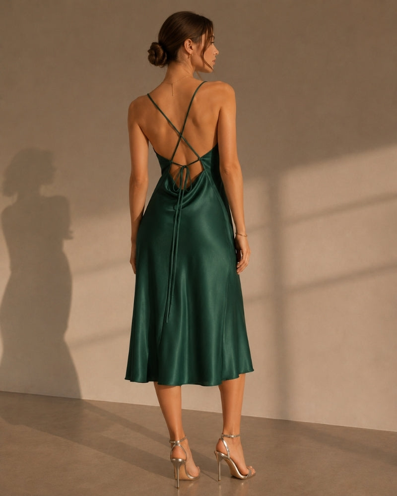 Old Money Silk Slip Dress