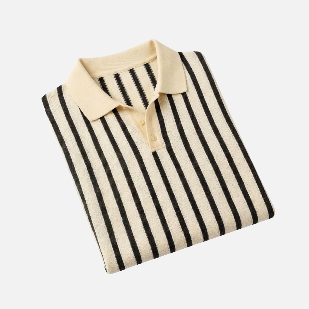 OLDMONEYLOOK | Men’s Classic Knit Polo Shirt