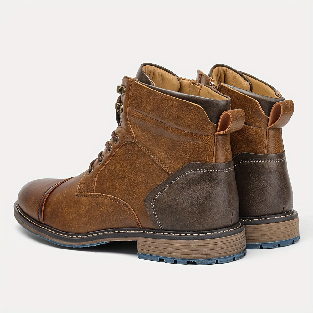 Wallace | Lace-Up Cap-Toe Boots