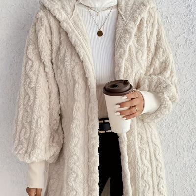 Lova | Cozy Hooded Plush Cardigan – Soft and Relaxed Fit for Fall and Winter