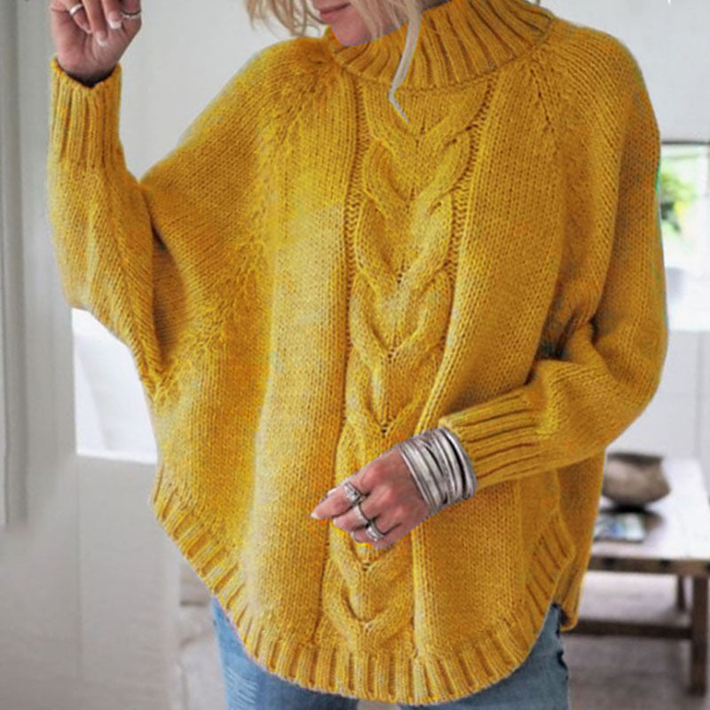 Women's Ribbed Pullover with Flared Hem