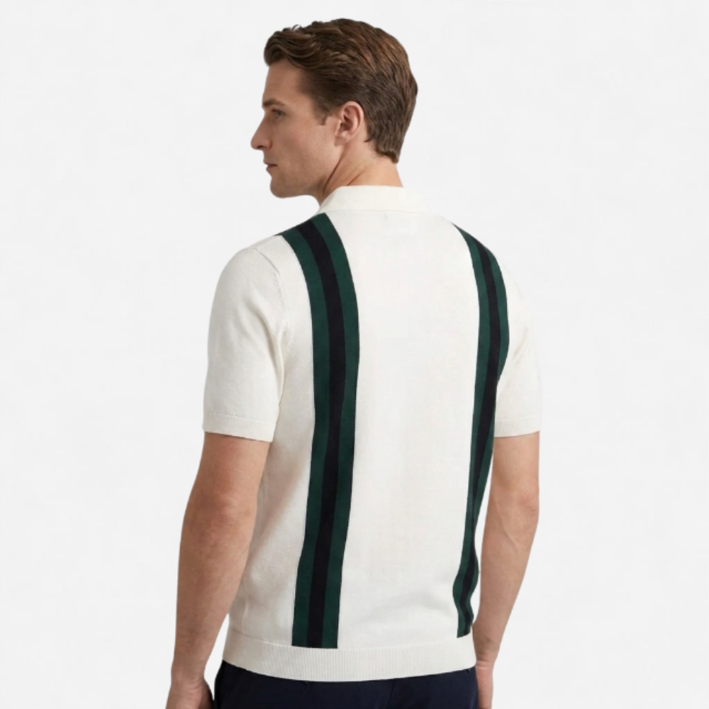 OLDMONEYLOOK | Men’s Refined Knit Zip Polo
