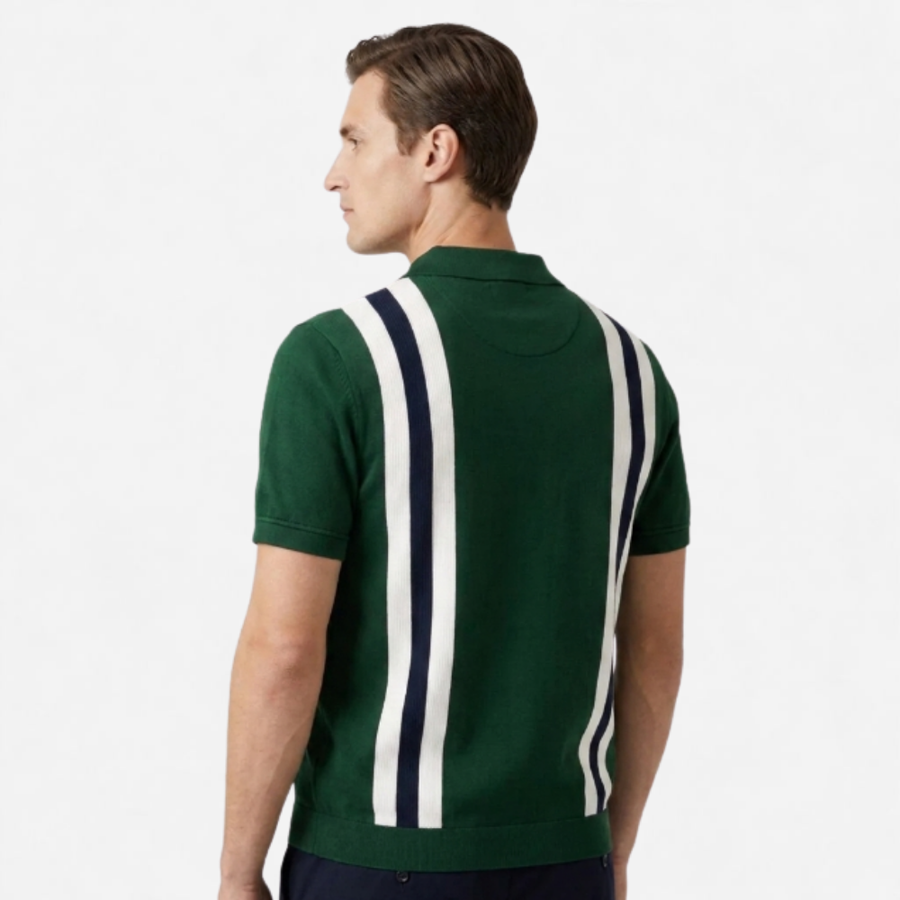 OLDMONEYLOOK | Men’s Refined Knit Zip Polo
