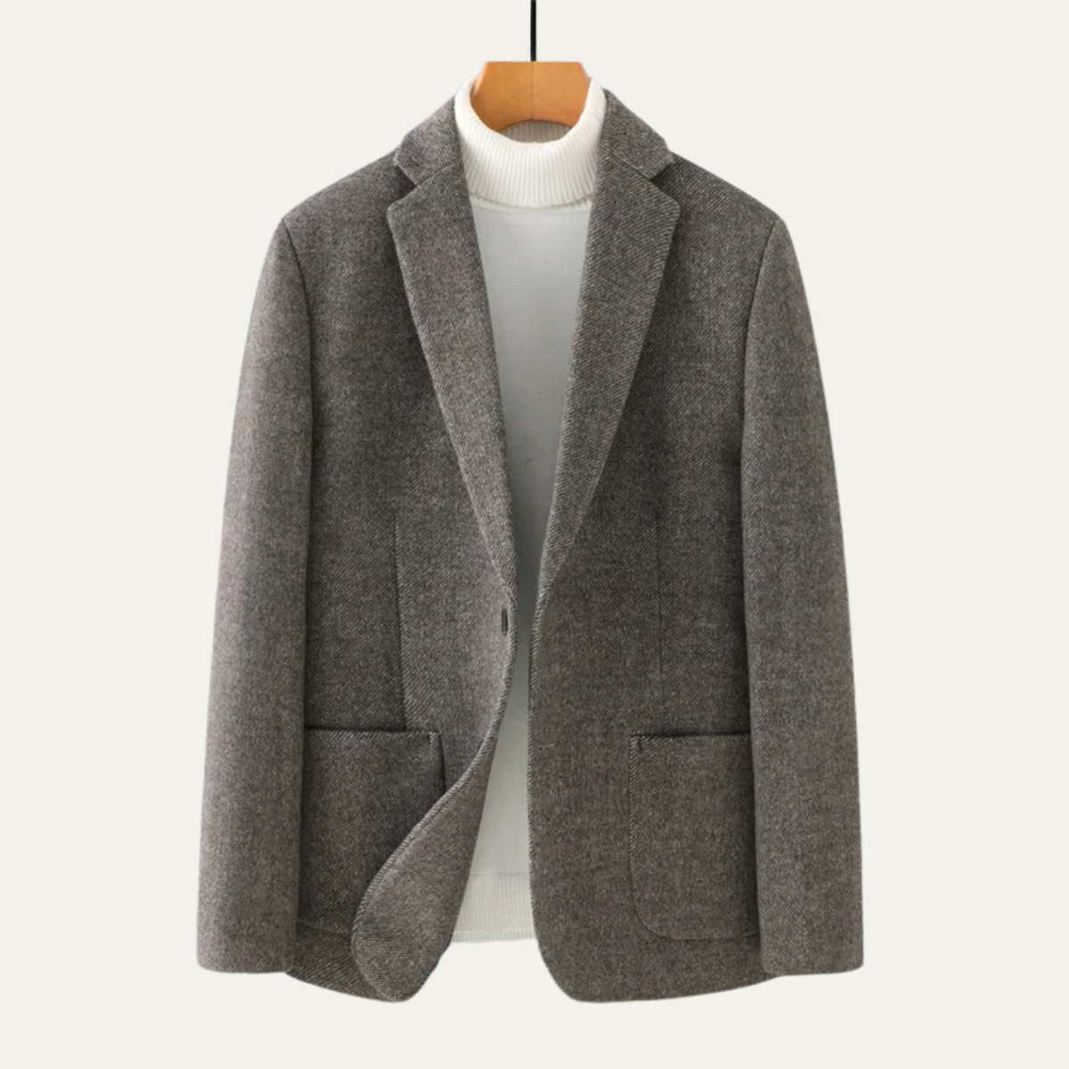 The Essex Men’s Wool Blend Single Breasted Business Casual Work Jacket
