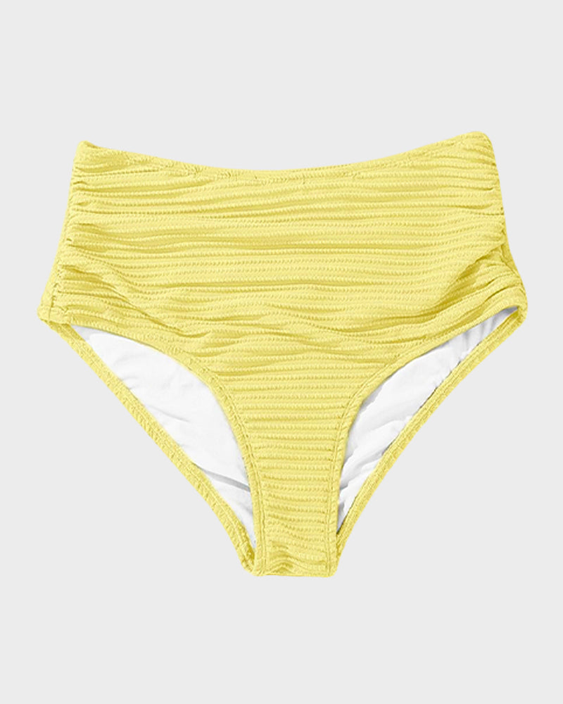 Ribbed High-Waisted Bikini Set for Women