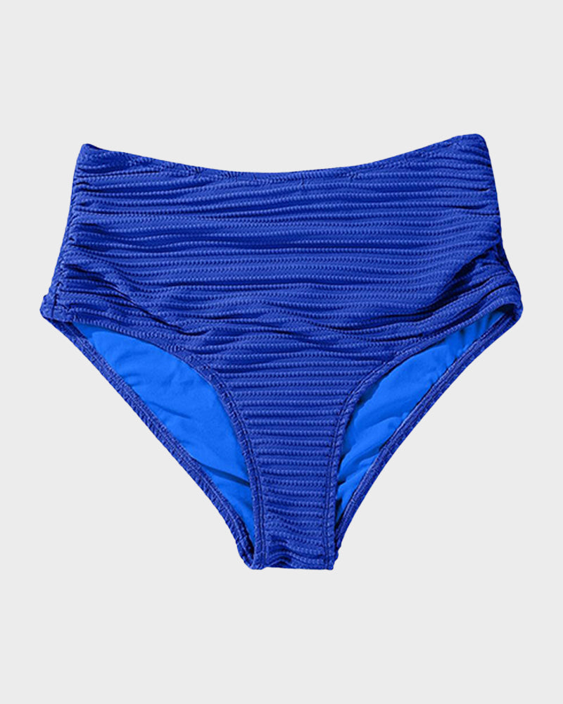 Ribbed High-Waisted Bikini Set for Women