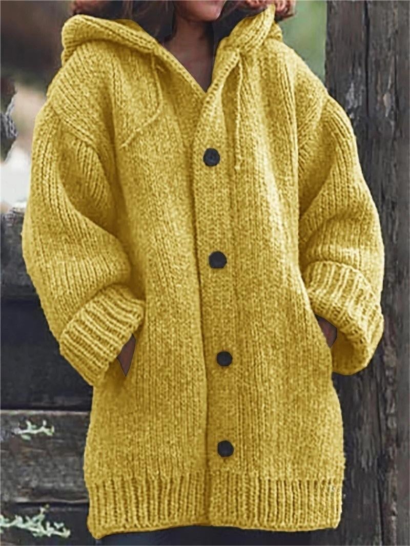 Esme | Oversized Knit Cardigan with Hood for Women