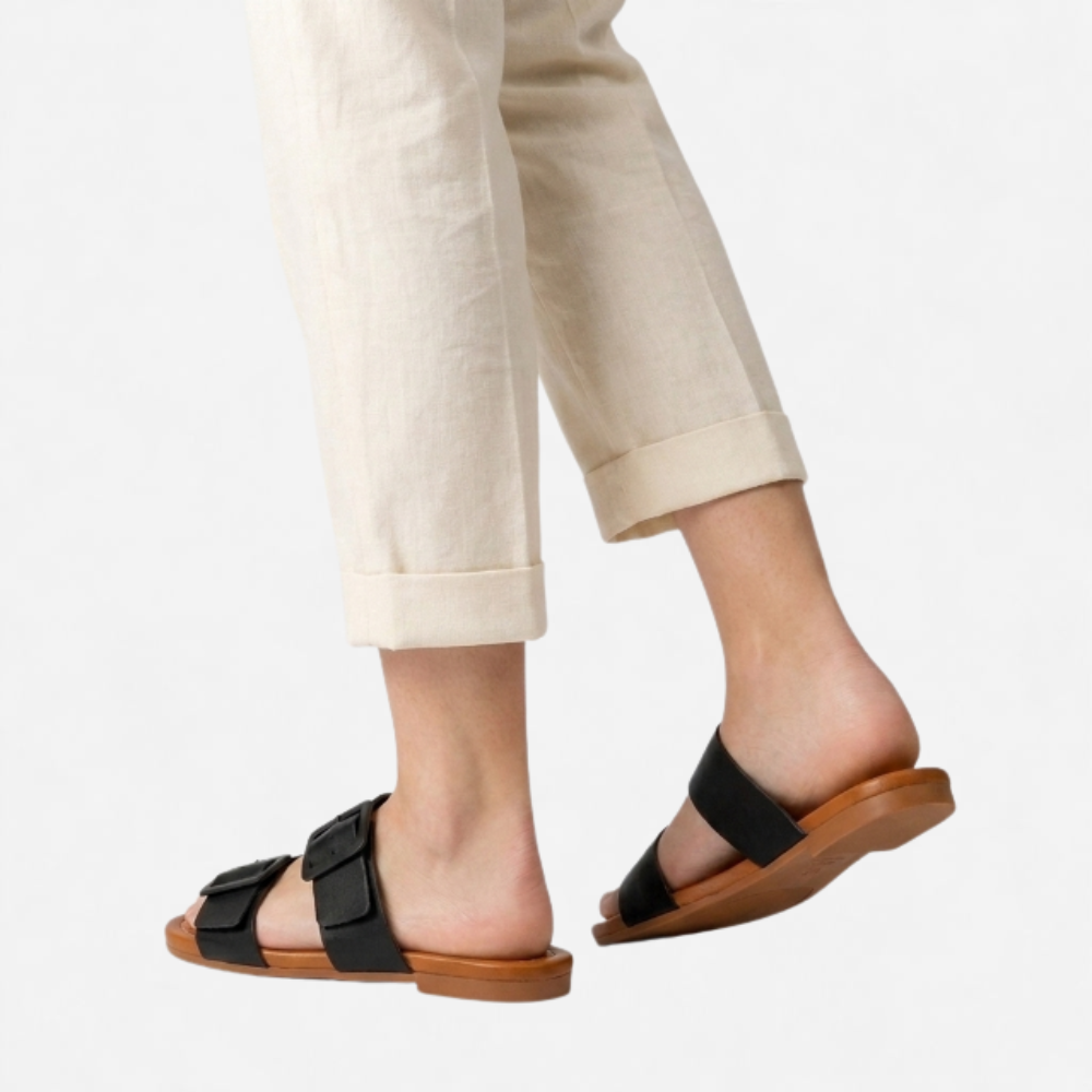 OLDMONEYLOOK | Women’s Refined Open Toe Flat Slippers