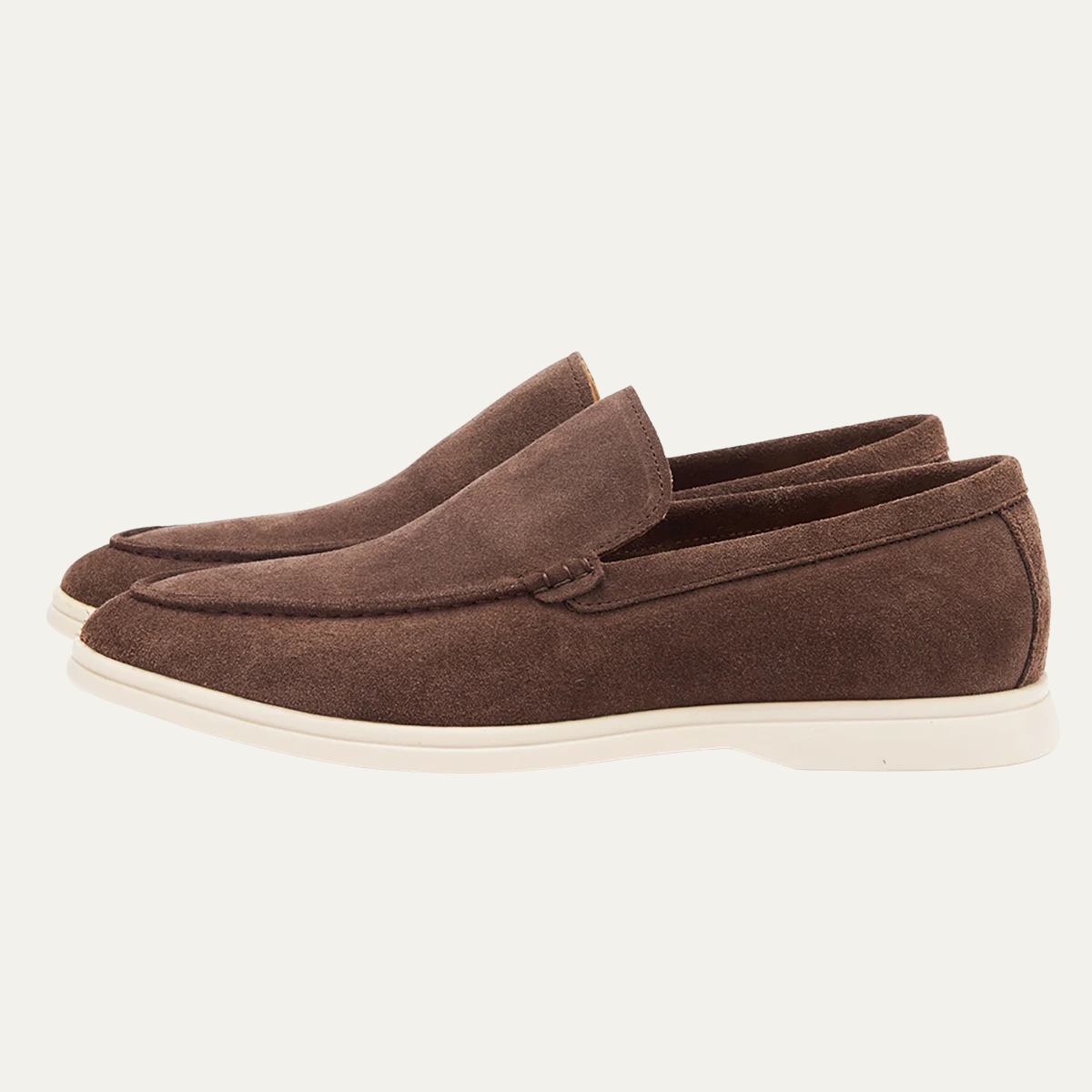 The Meadowgate Men’s Casual Vintage Suede Leather Slip On Loafers - Khaki
