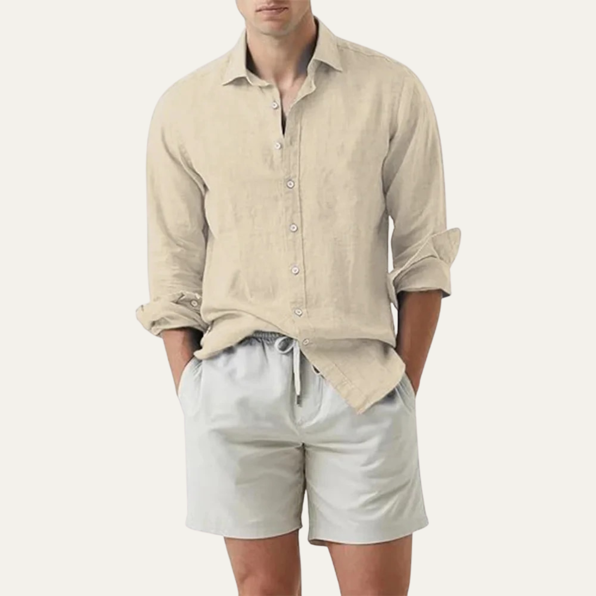 The Naples Bay Men’s Casual Summer Linen Shirt
