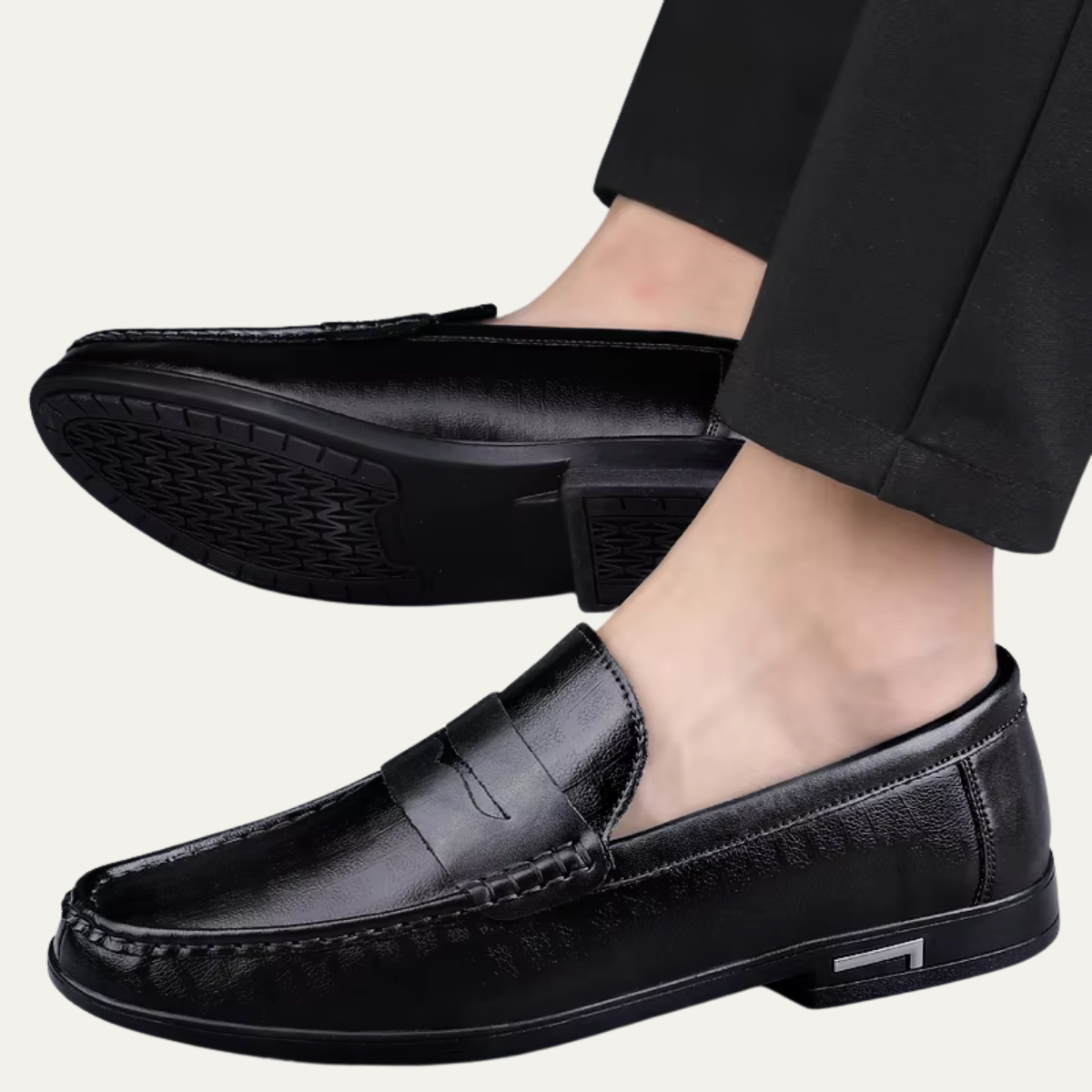 The Brookgate Men’s Breathable Italian Style Leather Slip-On Loafers