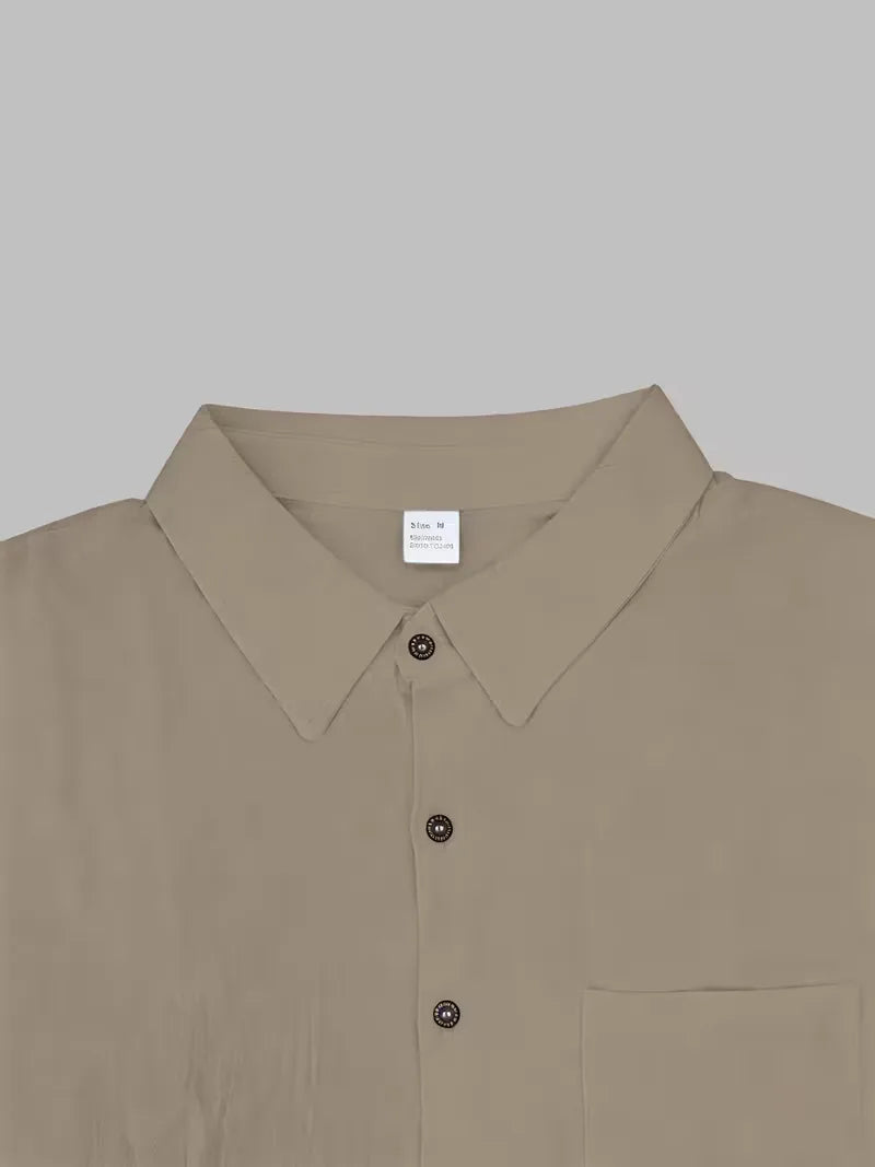 Two-Piece Summer Set with Wide Trousers for Men