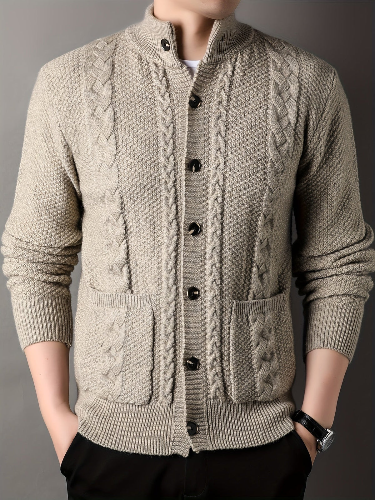Percival | Textured Button-Up Cardigan
