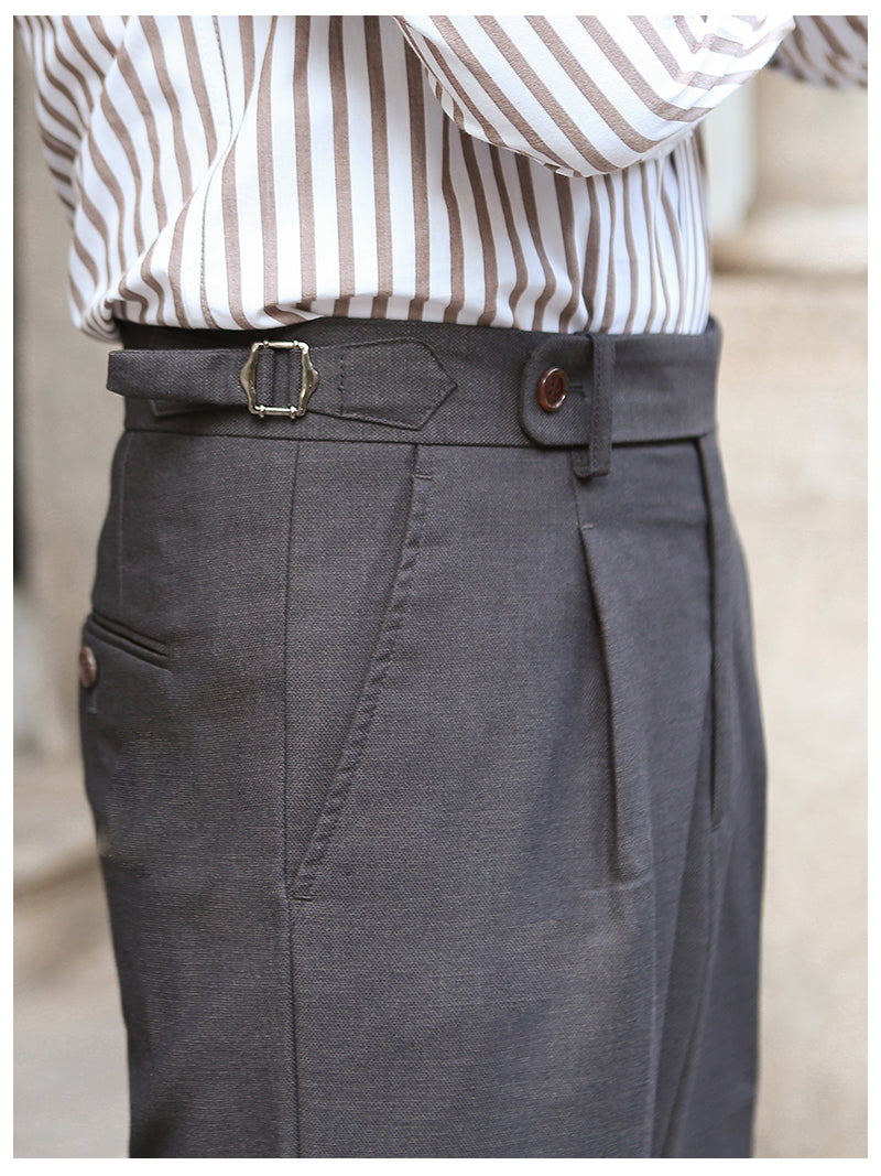 Retro Straight-Leg Trousers