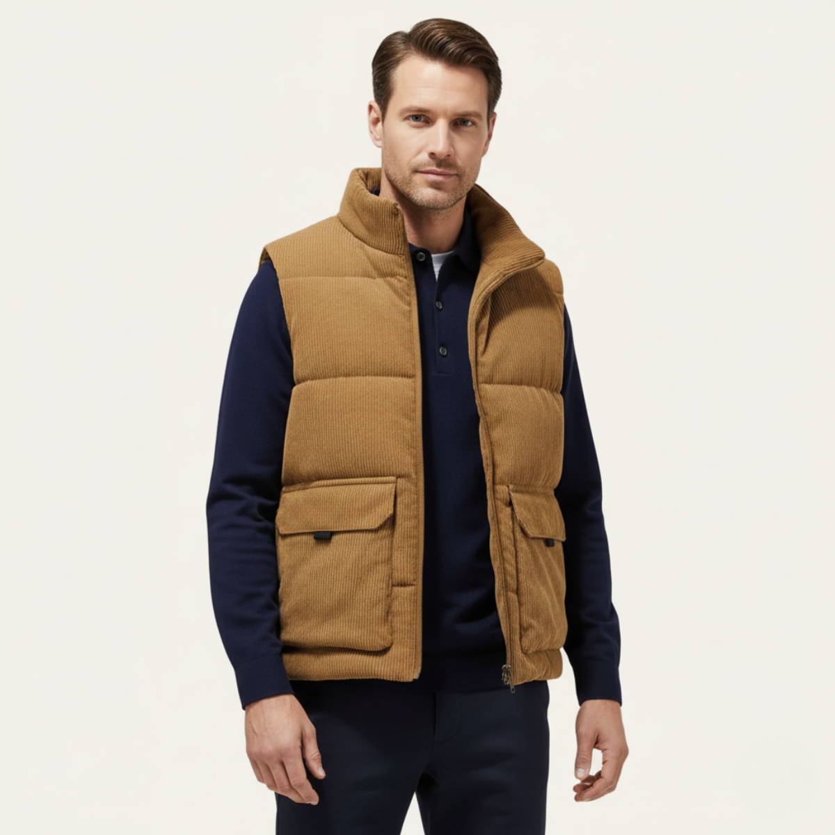 The Penzance Men's Corduroy Lighweight Quilted Vest