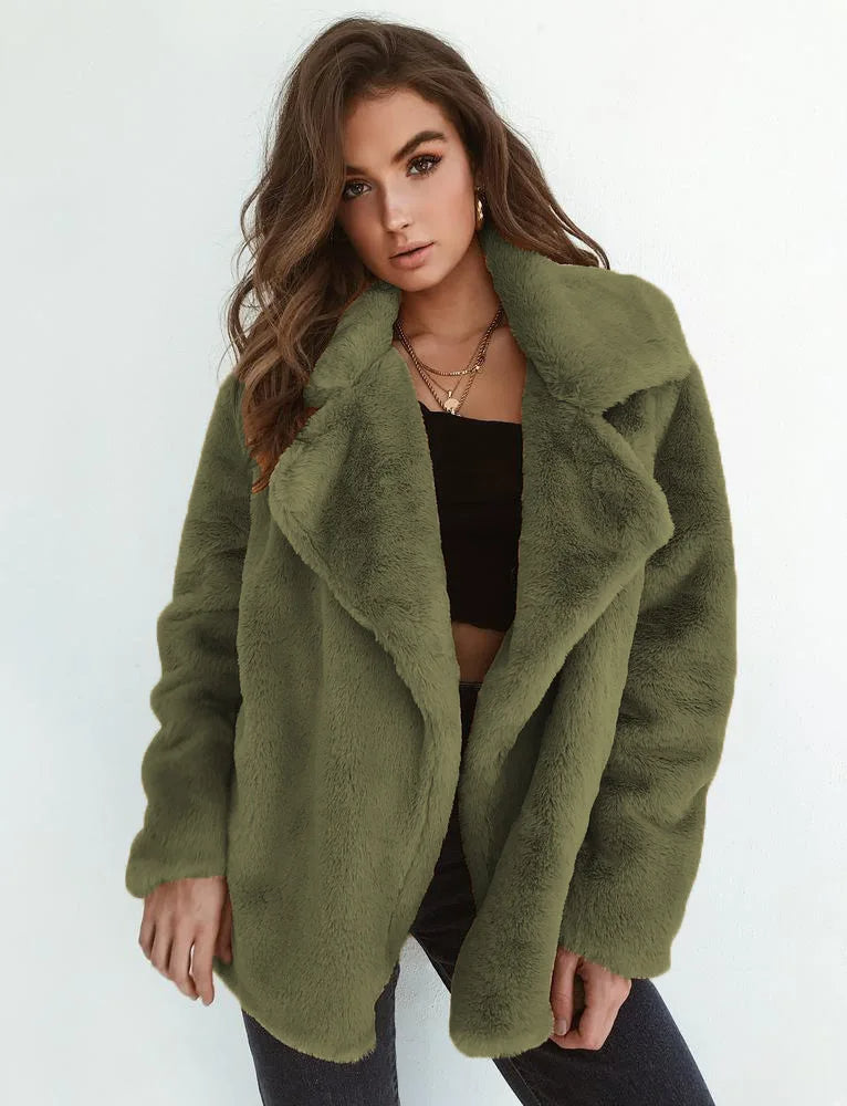 Mila – Plush Teddy Faux Fur Coat