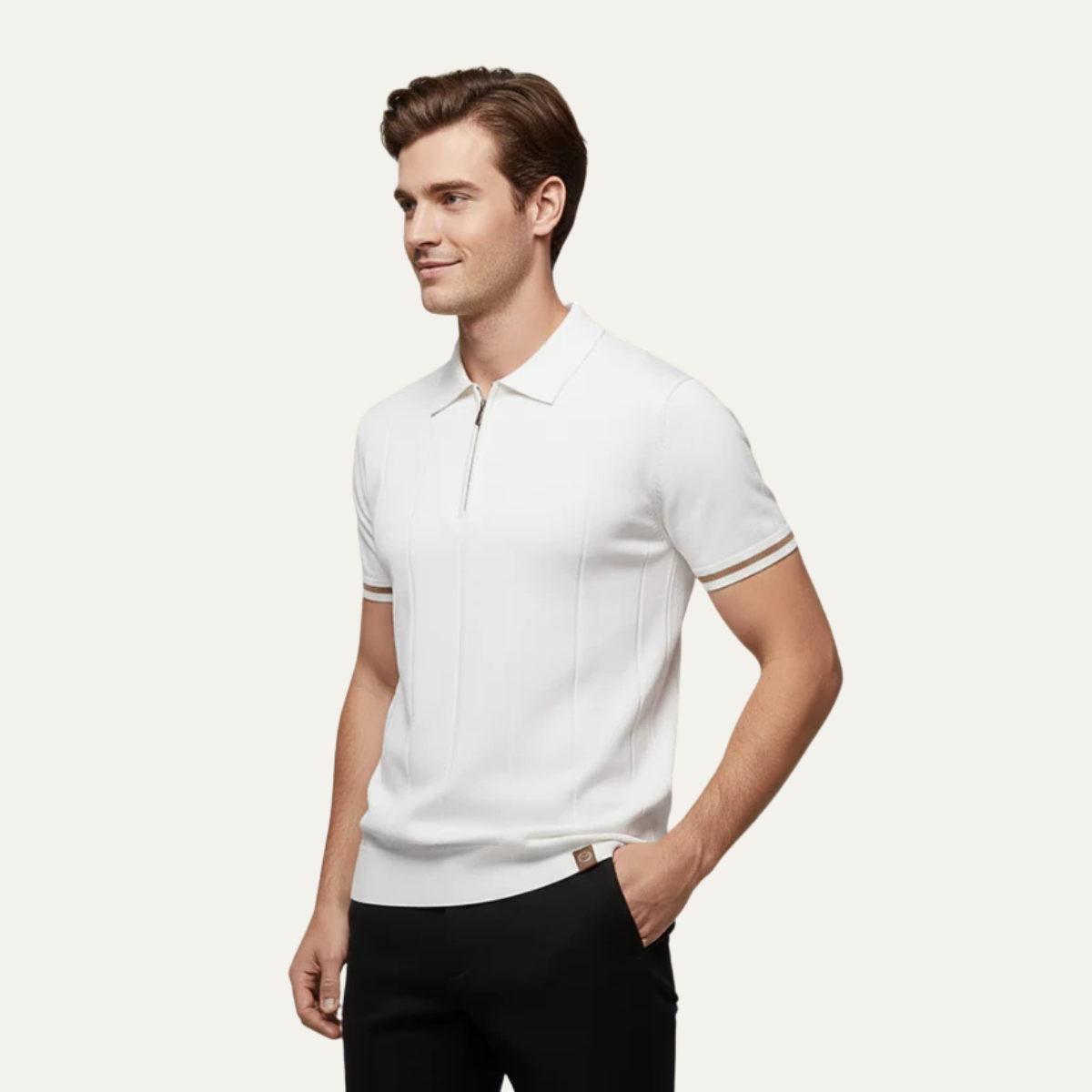 The Pavia Hills Men’s Short Sleeve Zip Polo
