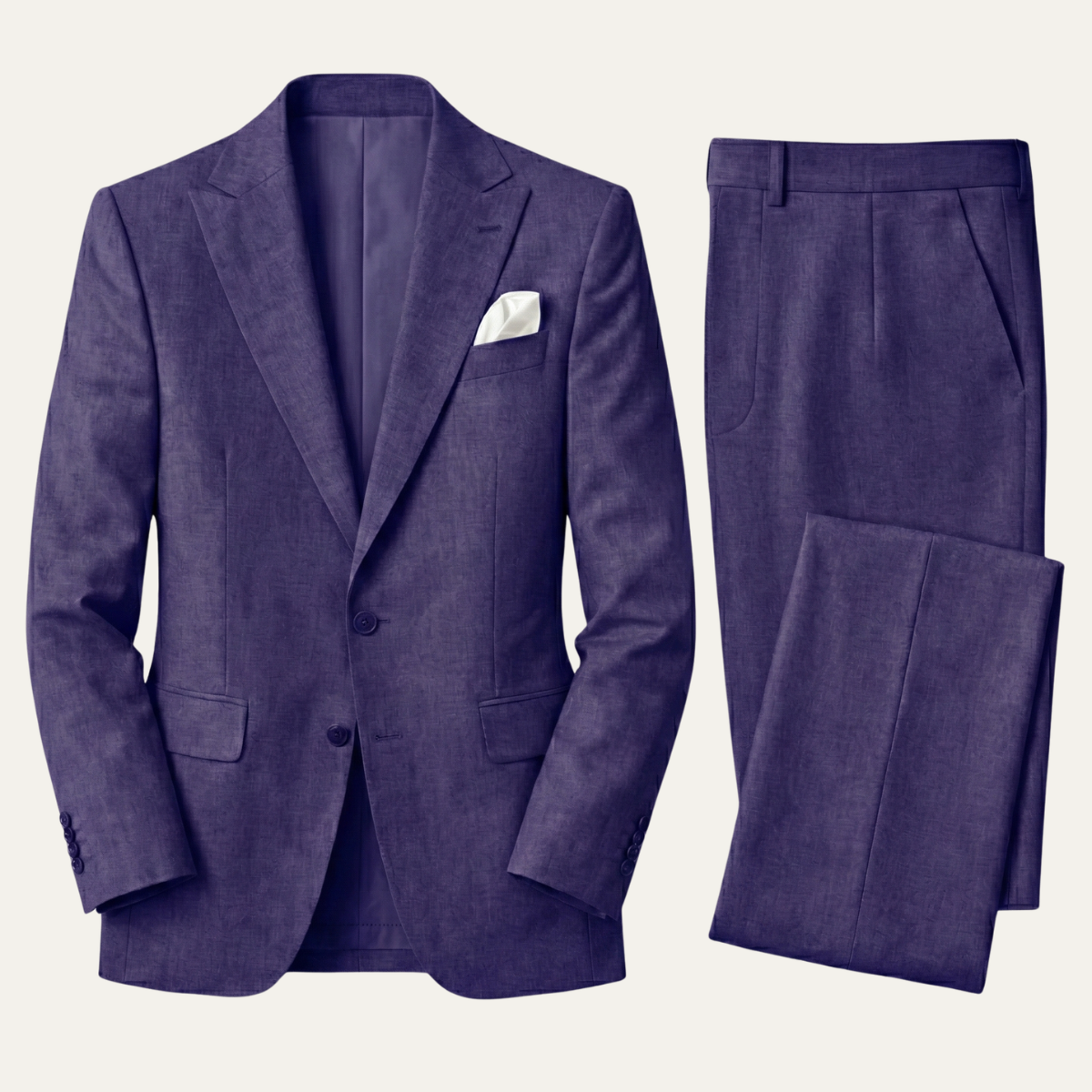 The Basel Men’s Luxury Linen Suit Set – Blazer & Trousers