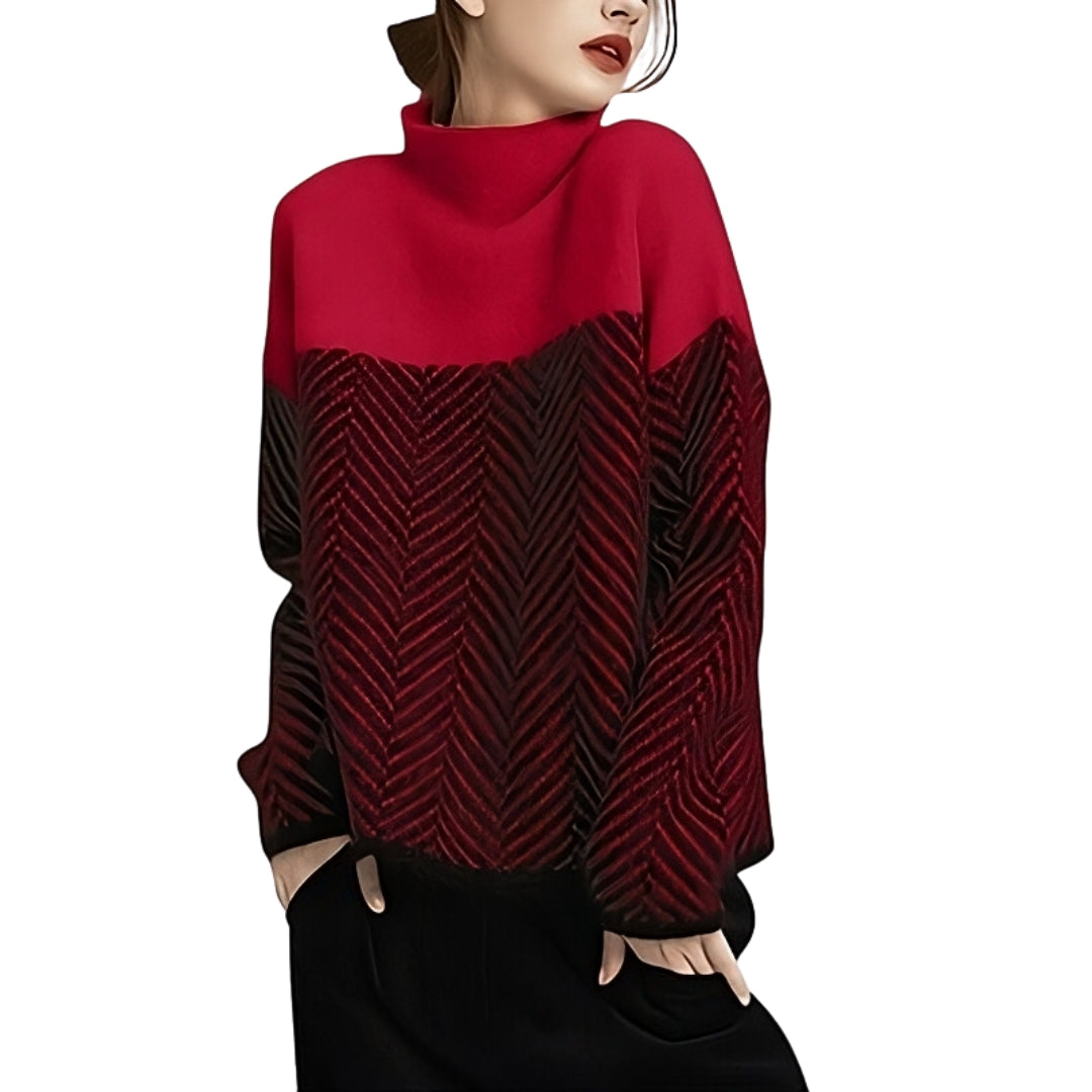 Cozy Long-Sleeve Polo Sweater with Stylish Patterns